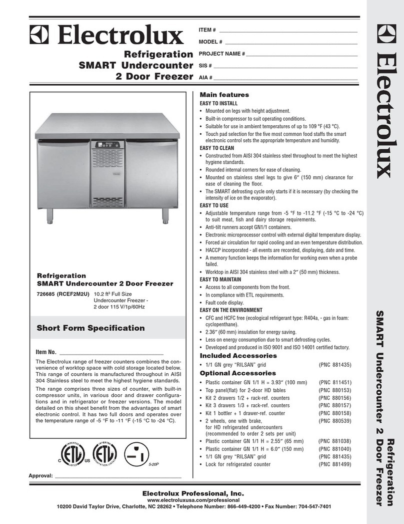 Electrolux SMART 726685 Specification sheet