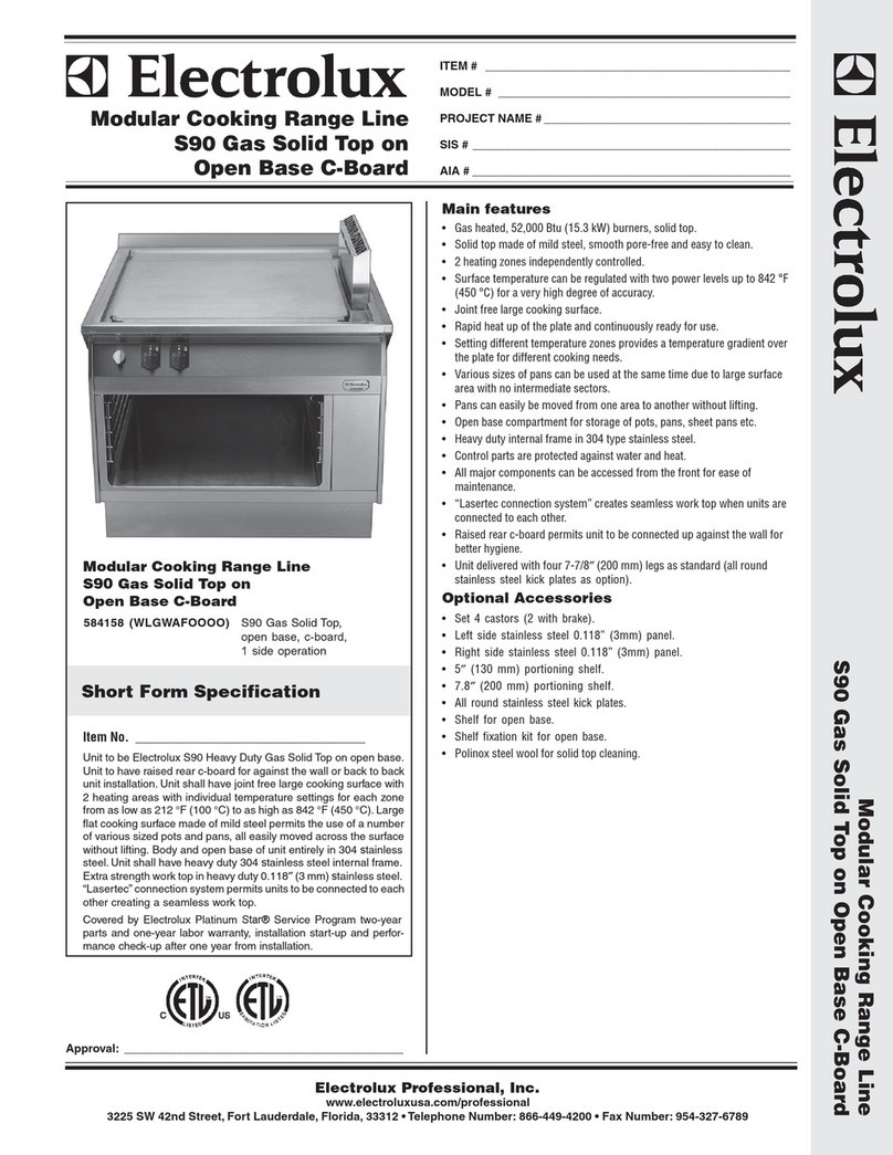 Electrolux WLGWAFOOOO Specification sheet