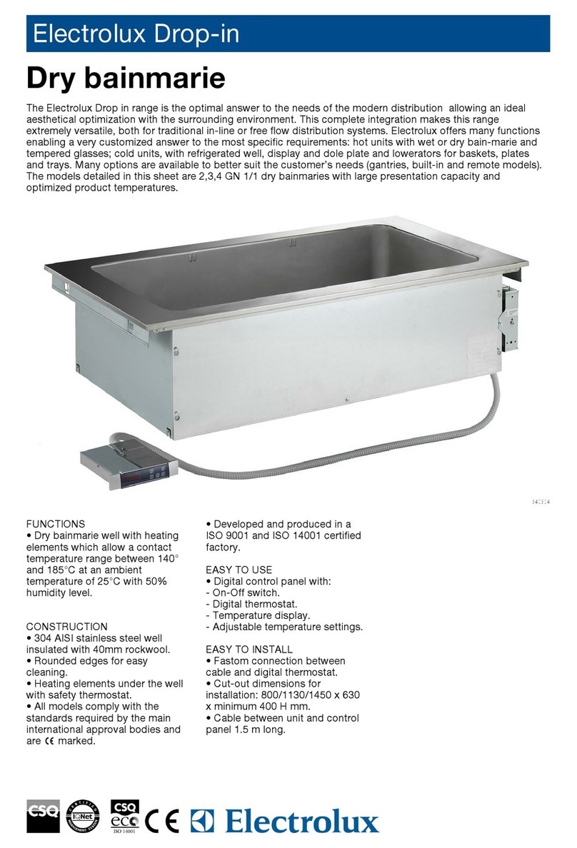 Electrolux 340303 Specifications Electrolux 340303 Specifications