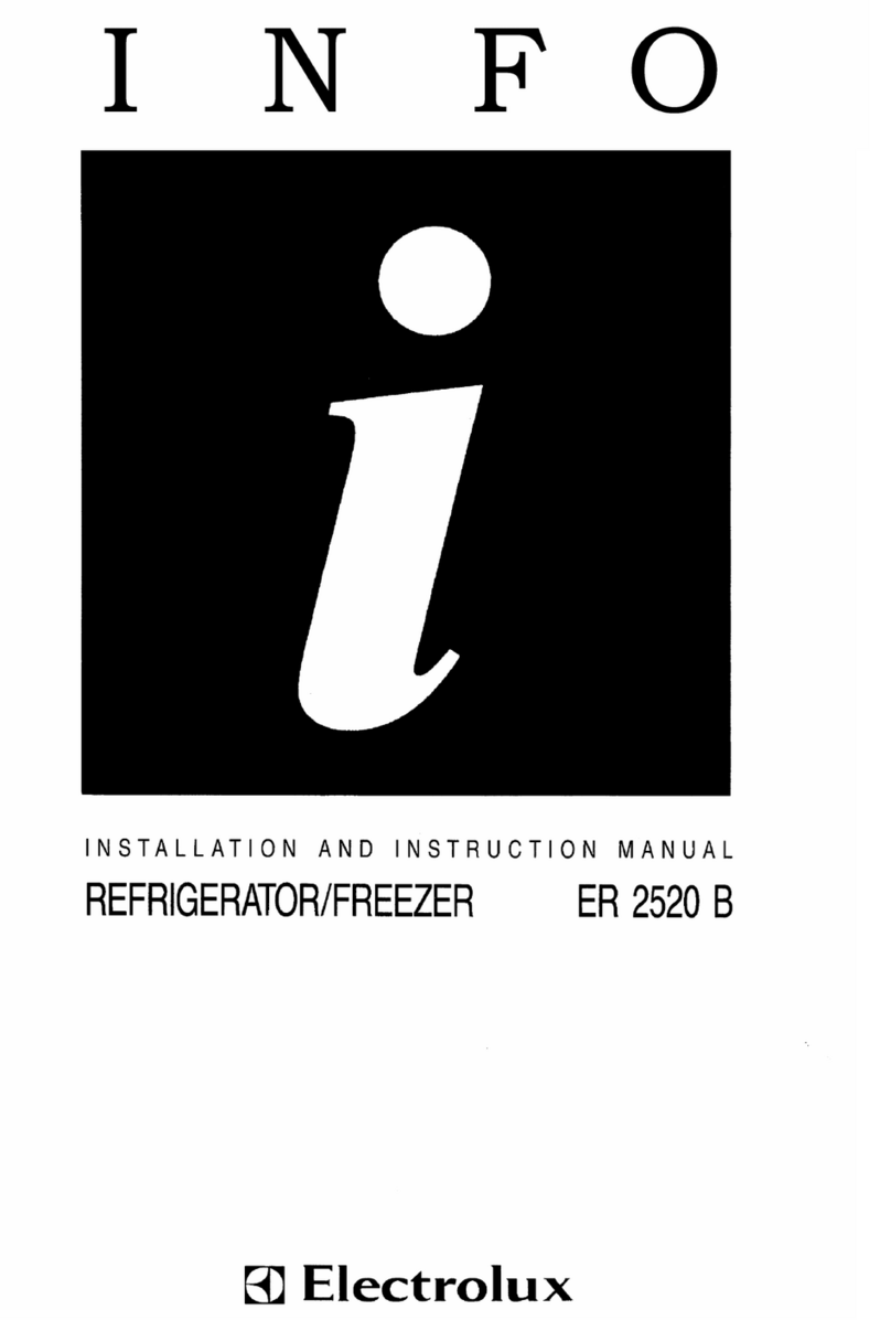 Electrolux ER 2520 B Installation and instruction manual