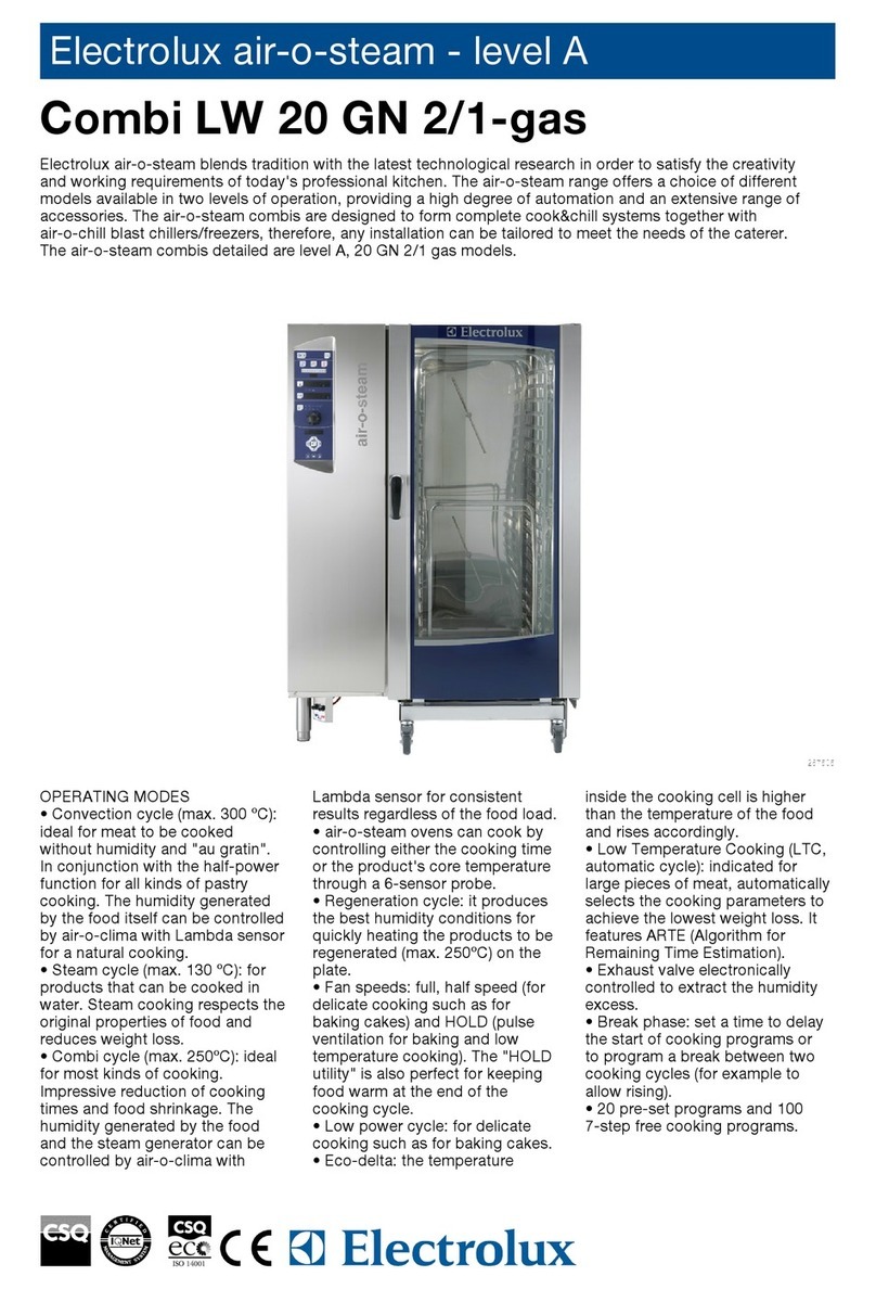 Electrolux air-o-convect 20 GN 2/1 User manual Electrolux air-o-convect 20 GN 2/1 User manual