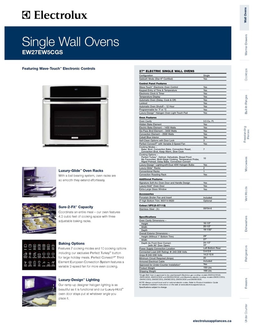 Electrolux LUXURY-GLIDE EW27EW5CGS User manual