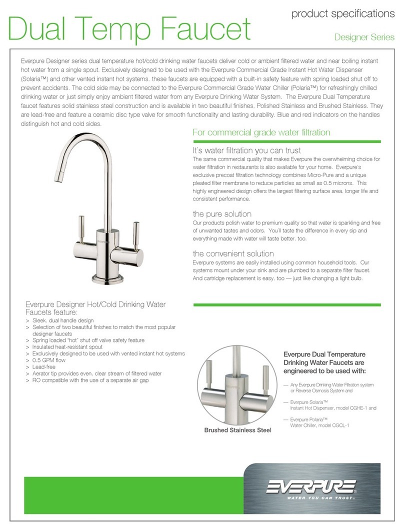 Everpure Designer Series EV9000-86 Specification sheet Everpure Designer Series EV9000-86 Specification sheet