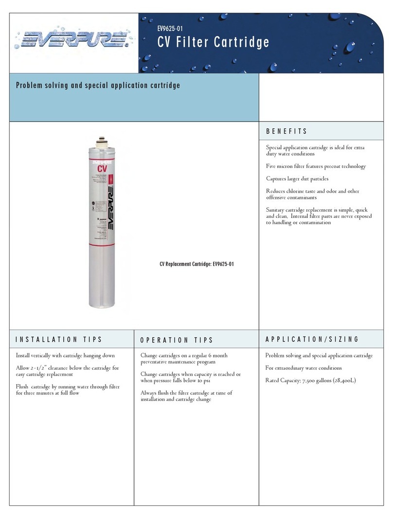 Everpure CV Replacement Cartridge EV9625-01 User manual Everpure CV Replacement Cartridge EV9625-01 User manual