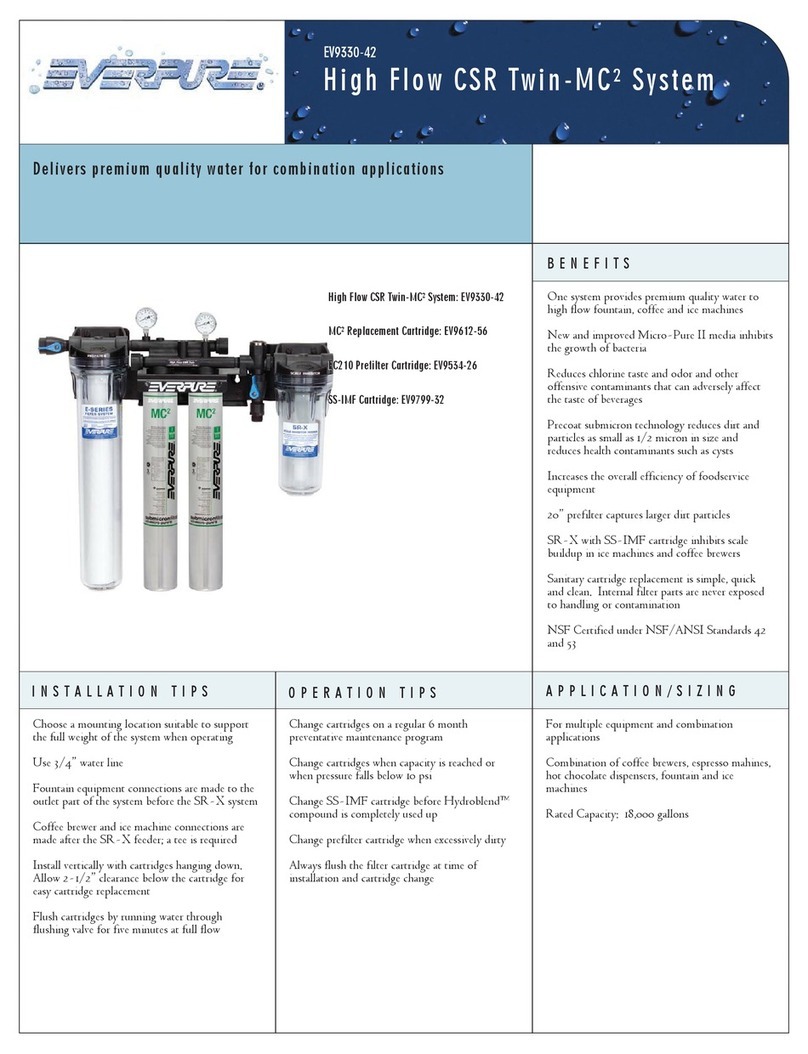 Everpure Coldrink 1-MC2 System EV9534-26 Specification sheet