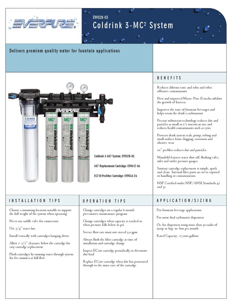 Everpure Coldrink 1-MC2 System EC210 Specification sheet Everpure Coldrink 1-MC2 System EC210 Specification sheet