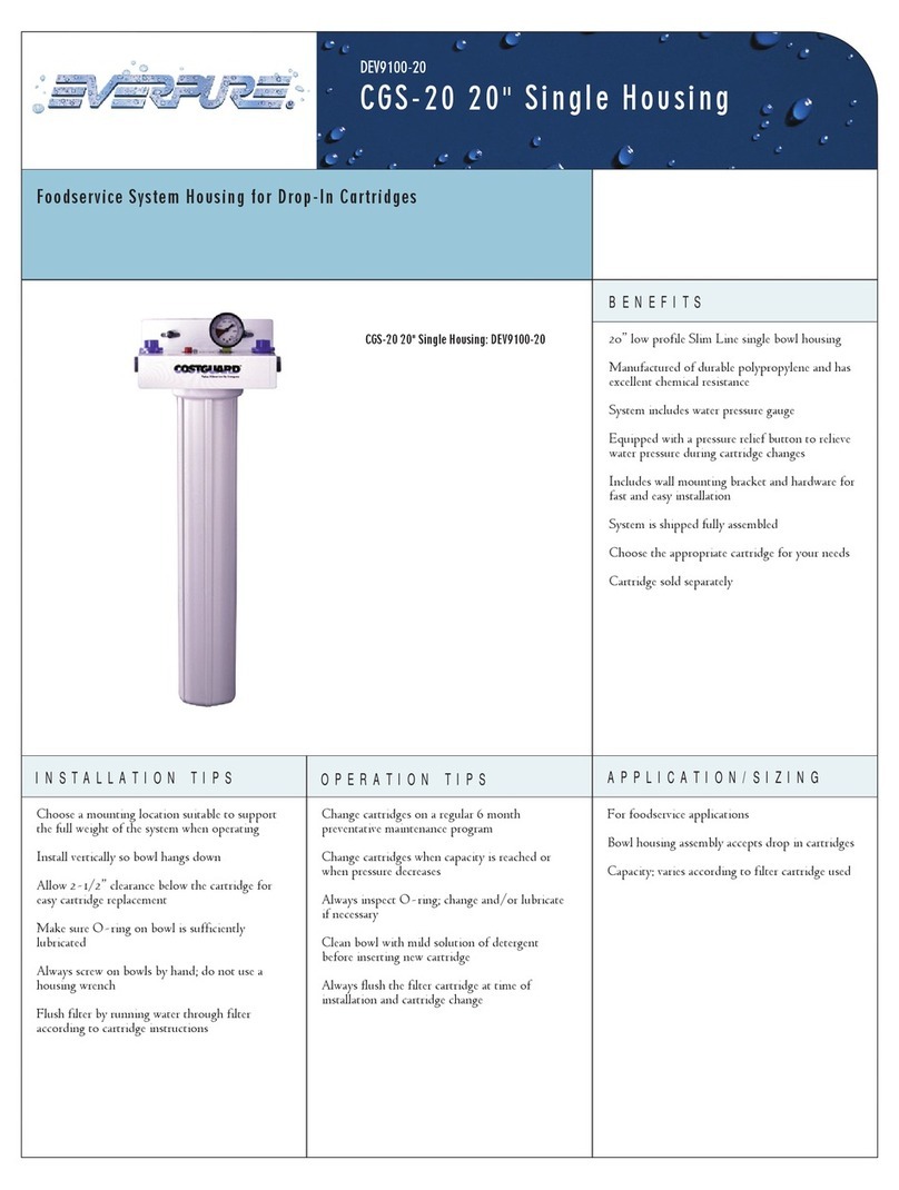 Everpure CGS-20 20" Single Housing DEV9100-20 User manual