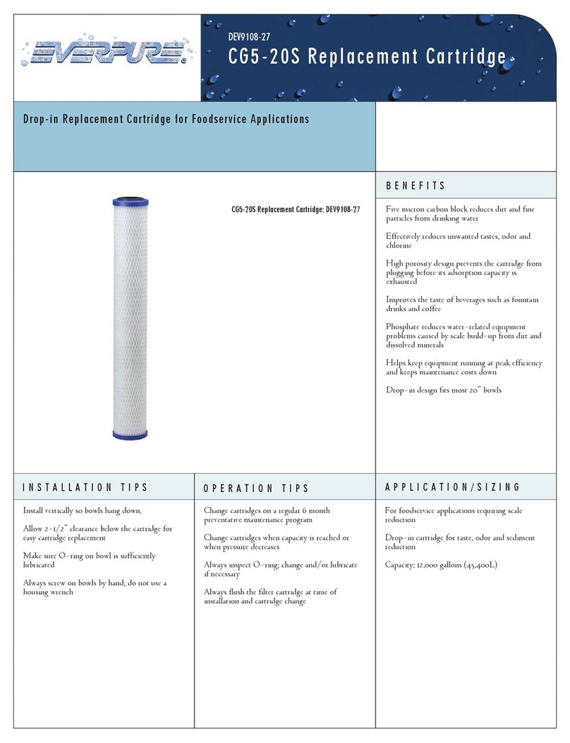 Everpure CG5-20S Replacement Cartridge DEV9108-27 Specification sheet Everpure CG5-20S Replacement Cartridge DEV9108-27 Specification sheet