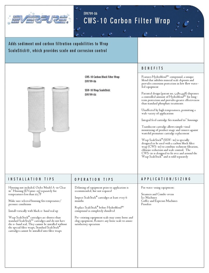Everpure Carbon Filter Wrap CWS-10 Specification sheet
