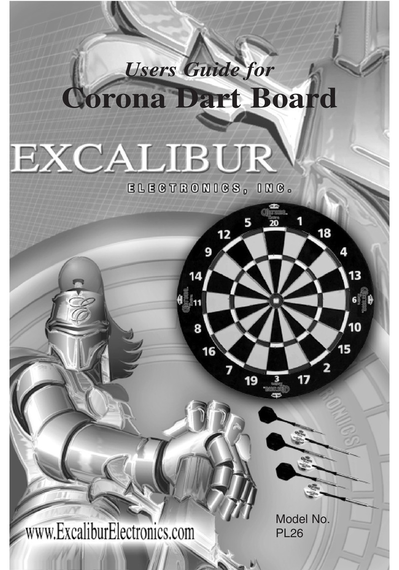 Excalibur Corona Dart Board PL26 user guide