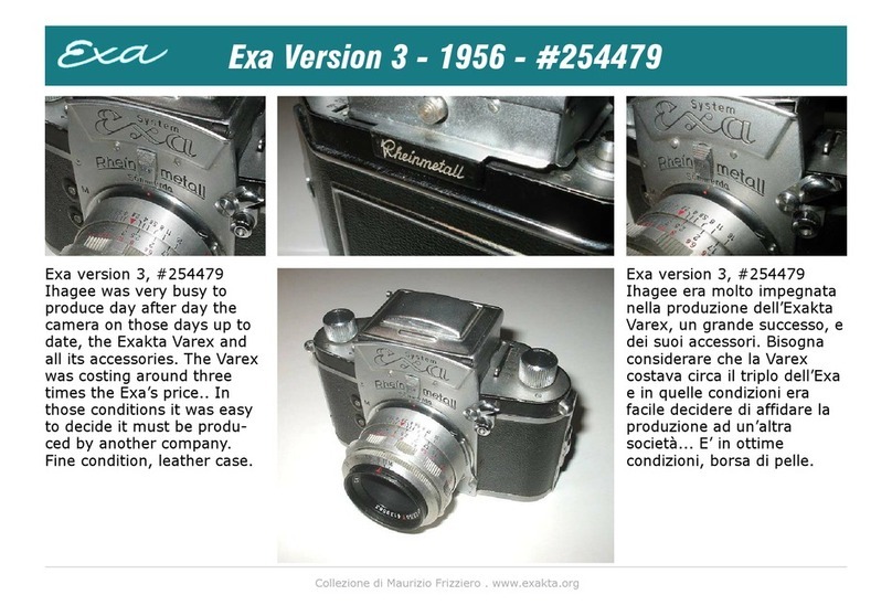 Exakta EXA3 User manual