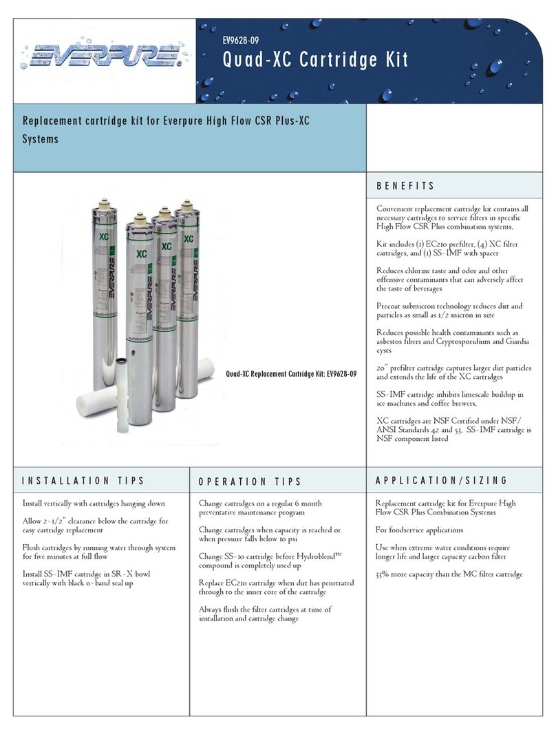 Everpure Quad-XC Cartridge EV9628-09 Specification sheet