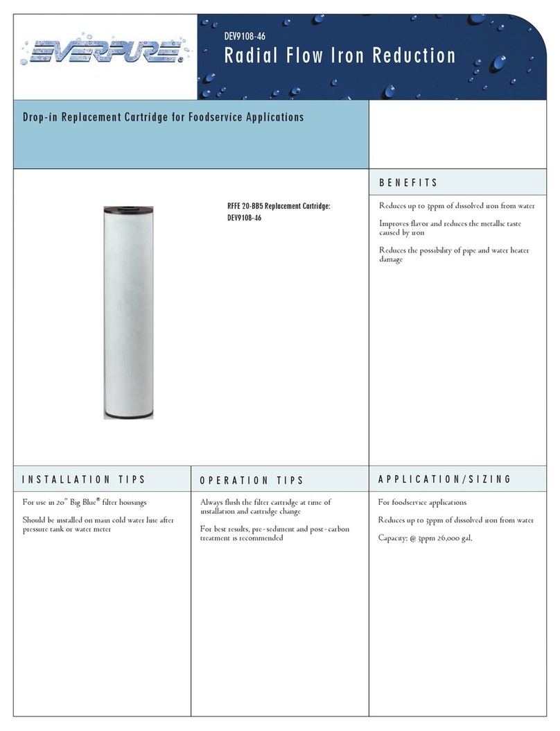 Everpure RFFE 20-BB5 Replacement Cartridge DEV9108-46 Specification sheet