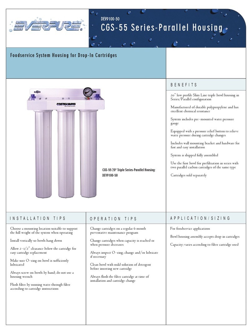 Everpure Parallel Housing CGS-55 20 Specification sheet Everpure Parallel Housing CGS-55 20 Specification sheet