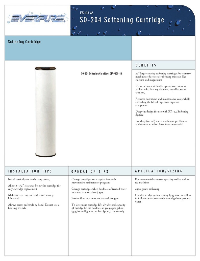 Everpure Softening Cartridge SO-204 Specification sheet Everpure Softening Cartridge SO-204 Specification sheet