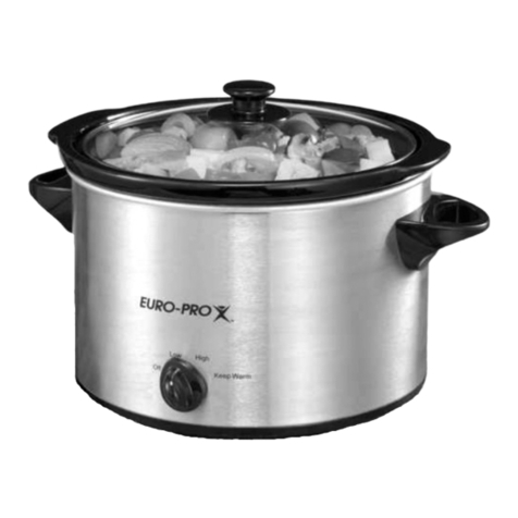 EUROPRO 5 QT. ROUND SLOW COOKER KC243S User manual