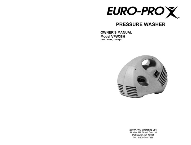 EUROPRO VPW38H owner's manual