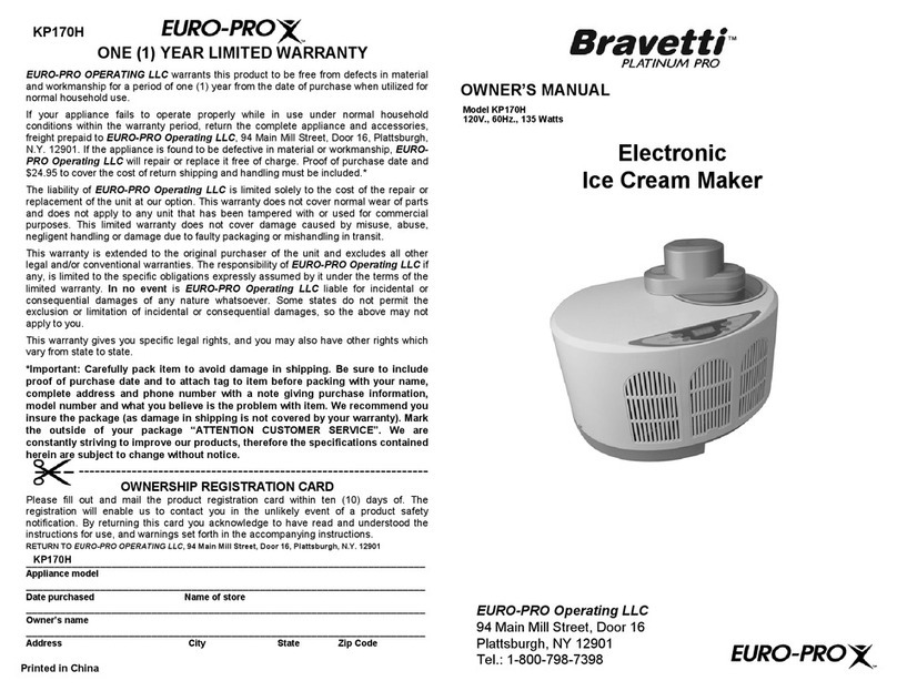 Bravetti BRAVETTI PLATINUM PRO KP170H User manual