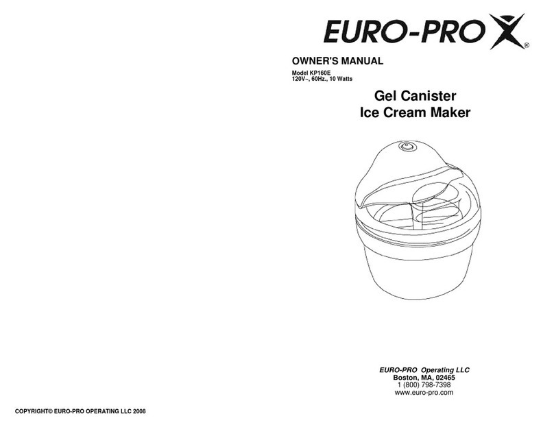 EUROPRO KP160E owner's manual EUROPRO KP160E owner's manual