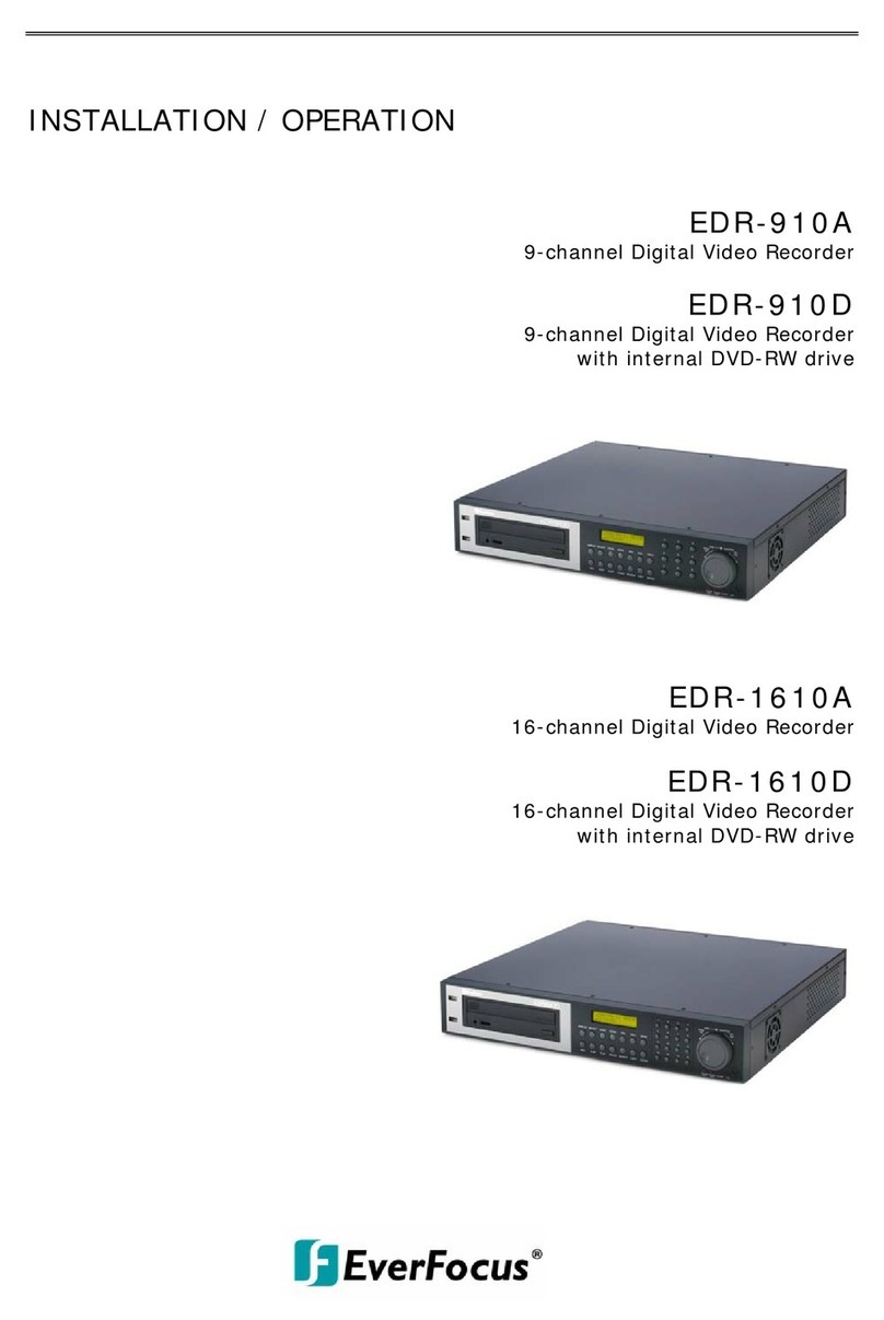 EverFocus EDR-1610A Installation & operation