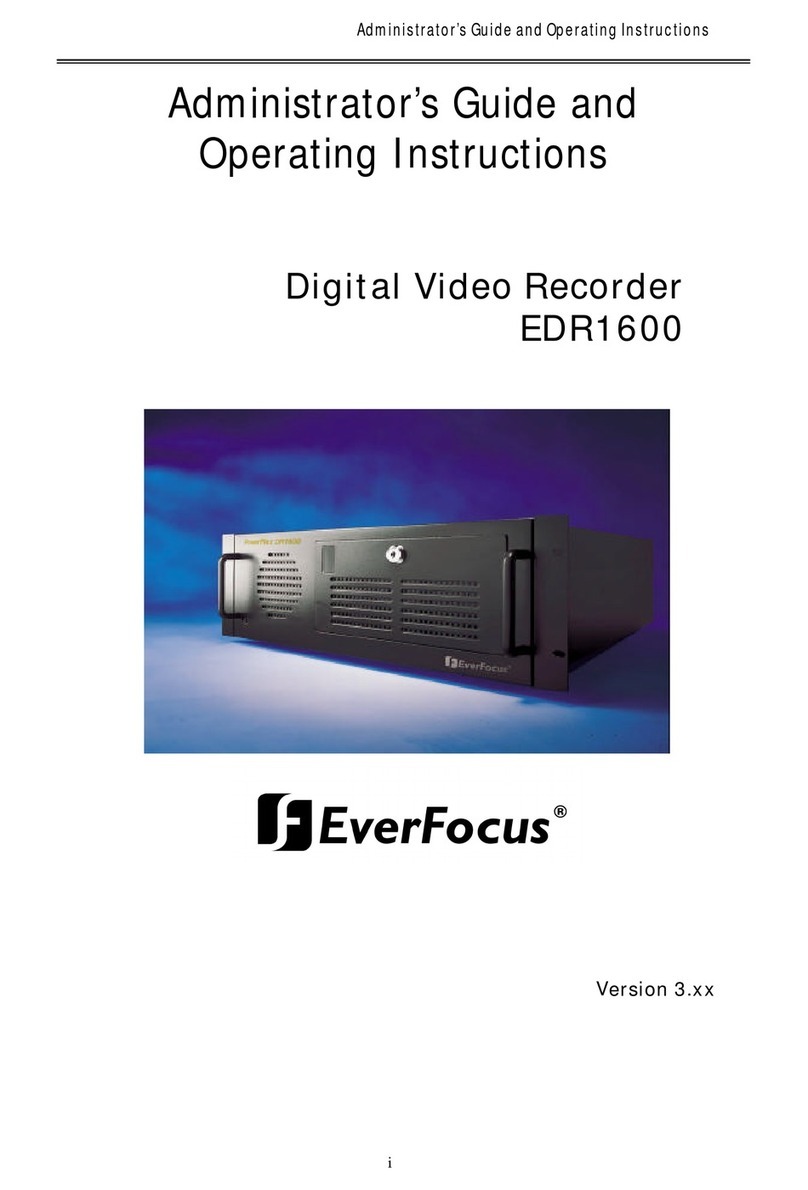 EverFocus PowerPlex EDR1600 Administrator's guide and operating instructions