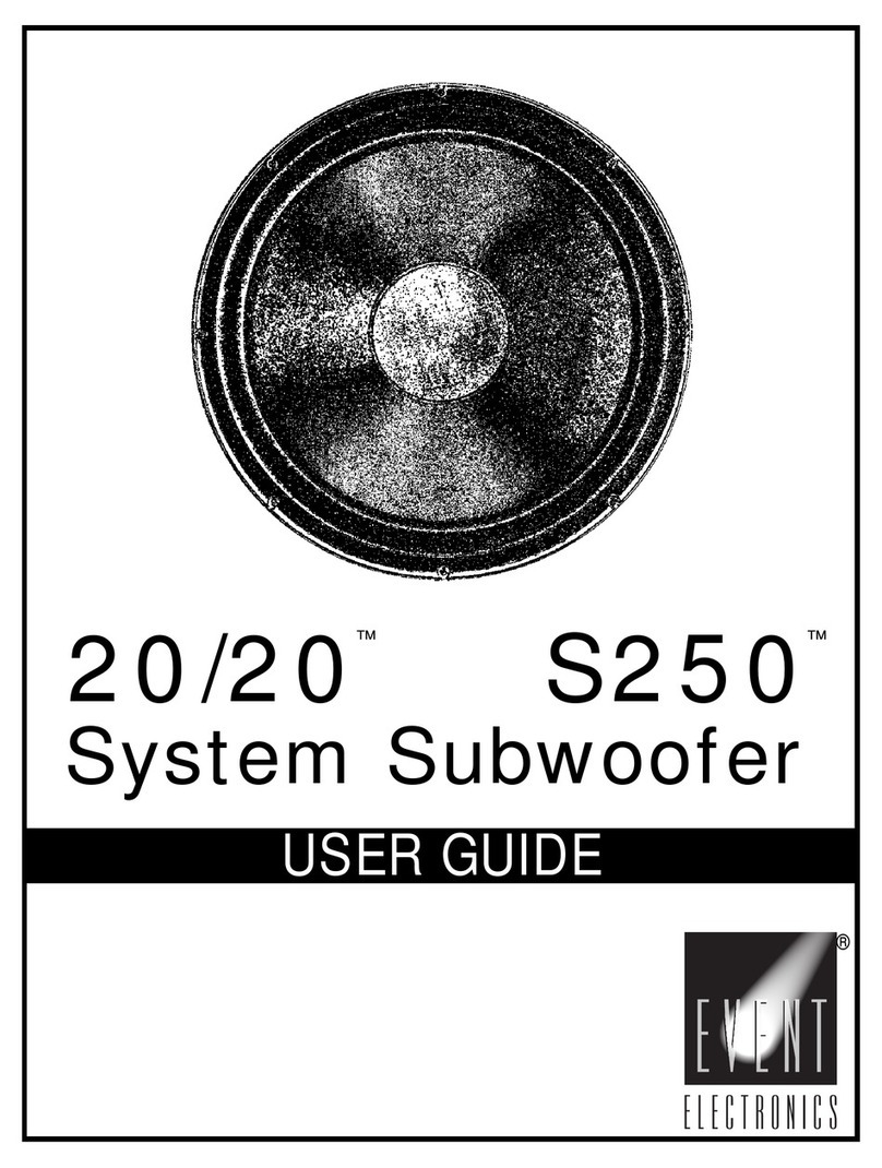 Event electronics S250 TM user guide