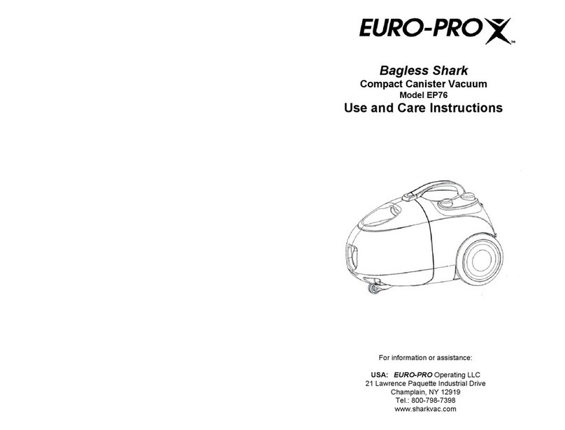 EUROPRO Shark EP76 Quick reference guide