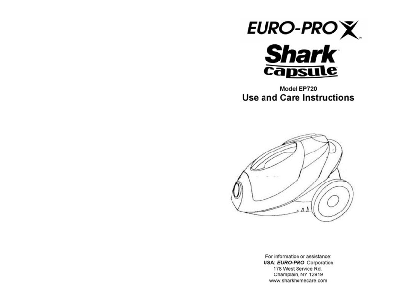 EUROPRO Shark Capsule EP720 Use and care instructions
