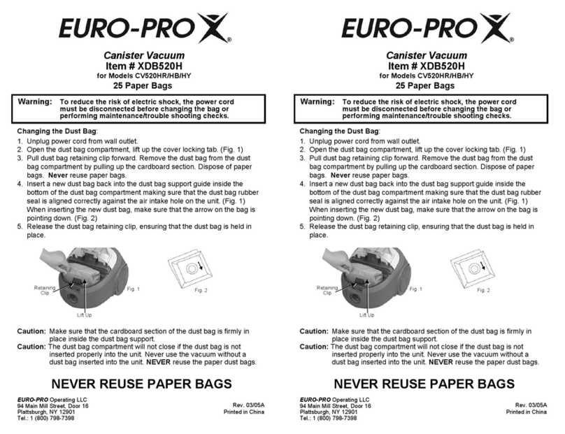 EUROPRO XDB520H User manual