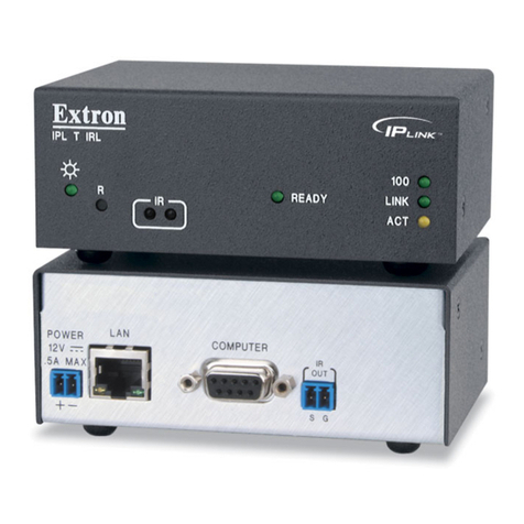 Extron electronics IP Link IR Learner IPL T IRL User manual