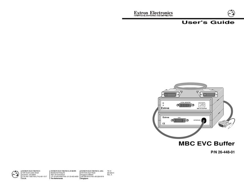 Extron electronics MBC EVC Buffer P/N 26-448-01 User manual