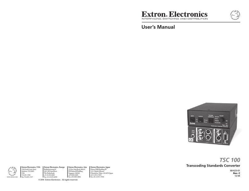 Extron electronics TSC 100 User manual