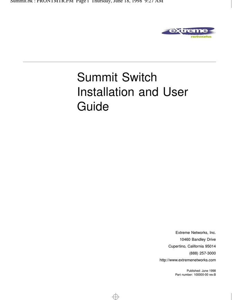 Extreme Networks Summit1 User manual