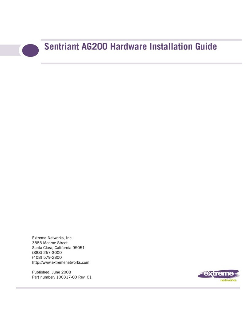 Extreme Networks Sentriant AG200 Hardware installation guide Extreme Networks Sentriant AG200 Hardware installation guide