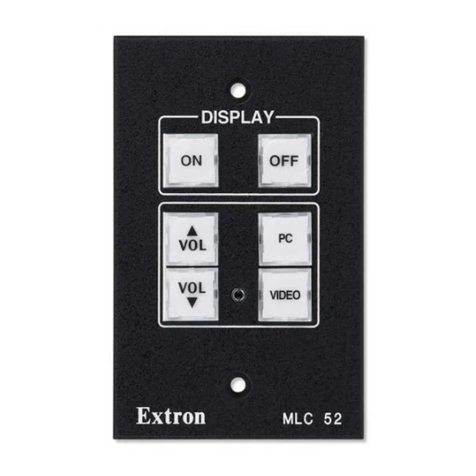 Extron electronics Basic MediaLink Controllers MLC 52 IR User manual