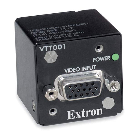 Extron electronics Twisted Pair Receiver VTR001 User manual Extron electronics Twisted Pair Receiver VTR001 User manual