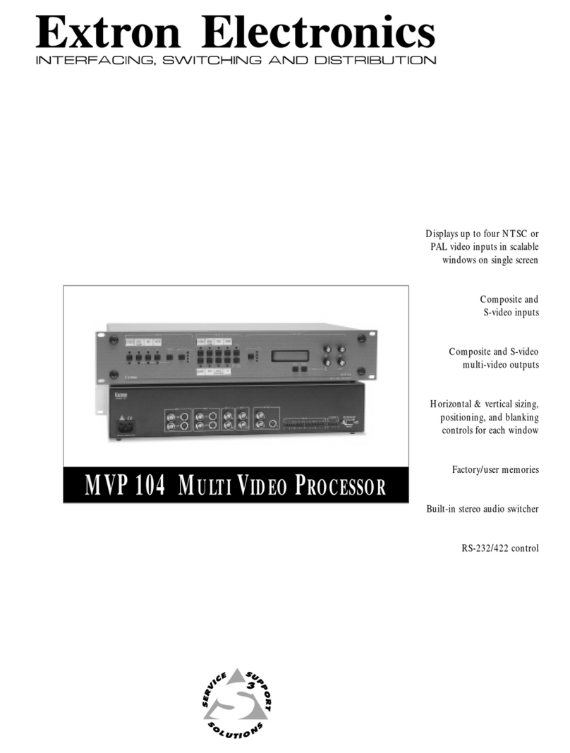 Extron electronics Multi Video Processor MVP 104 Specifications
