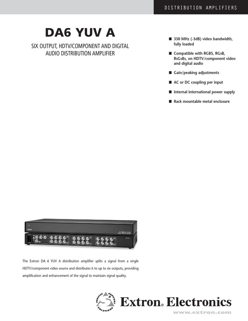 Extron electronics Extron DA6 YUV A User manual