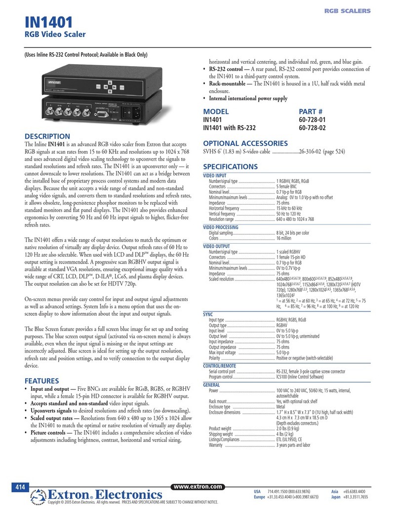 Extron electronics 60-728-01 User manual