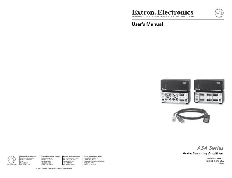 Extron electronics ASA Series User manual