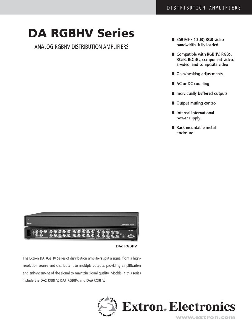 Extron electronics DA6 RGBHV Specifications