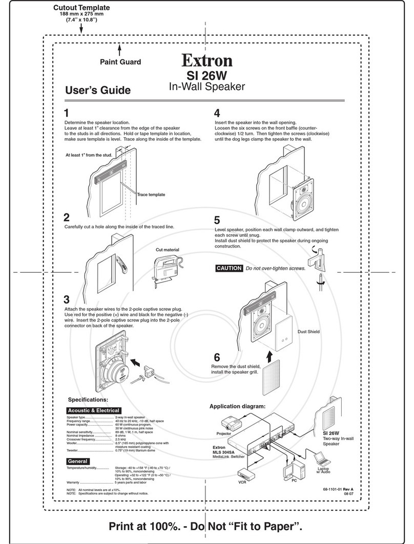 Extron electronics S1 26W User manual