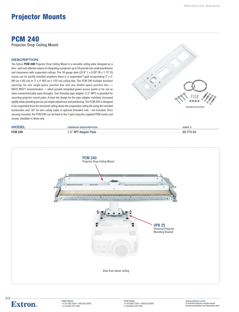 Extron electronics PCM 240 User manual