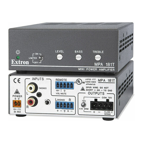 Extron electronics MPA 181T User manual Extron electronics MPA 181T User manual