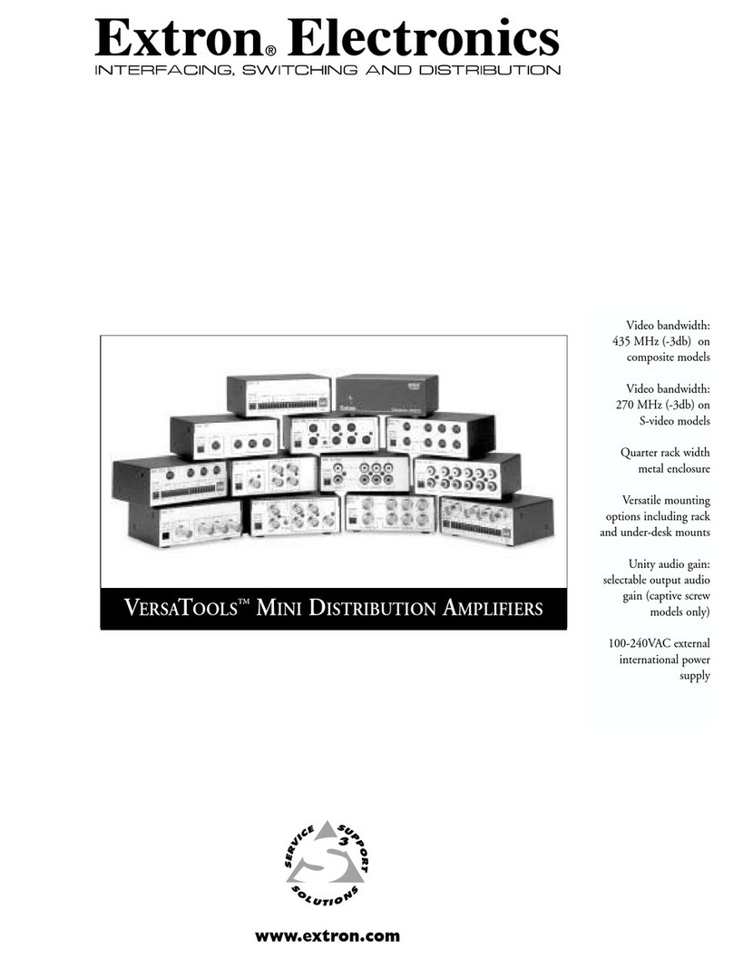 Extron electronics VERSATOOLS MDA 3AV User manual
