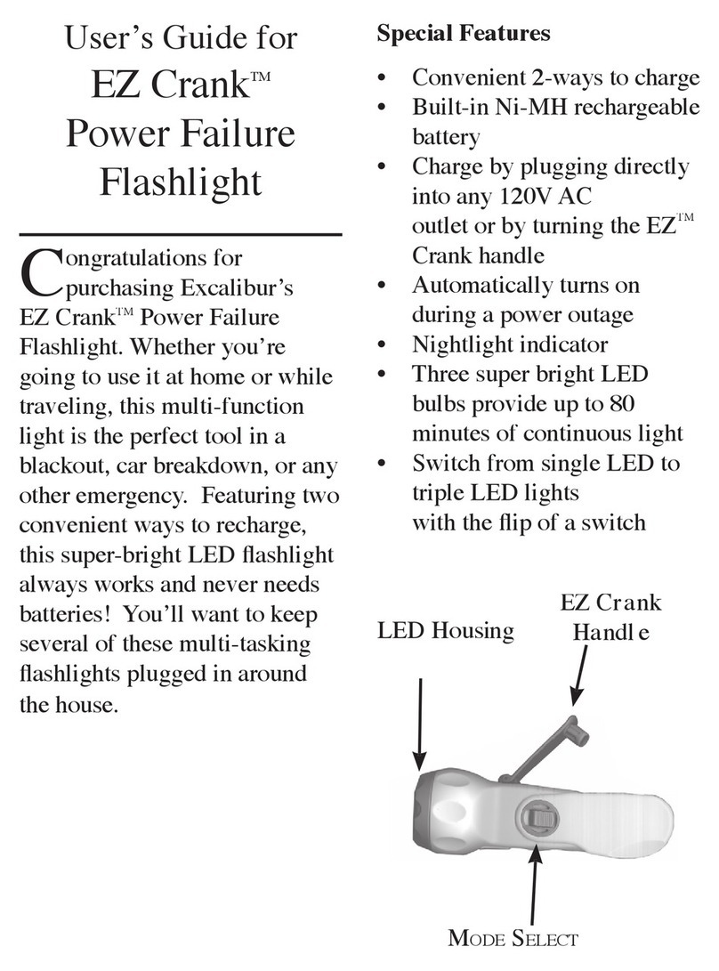 Excalibur EZ Crank Power Failure H631 User manual Excalibur EZ Crank Power Failure H631 User manual