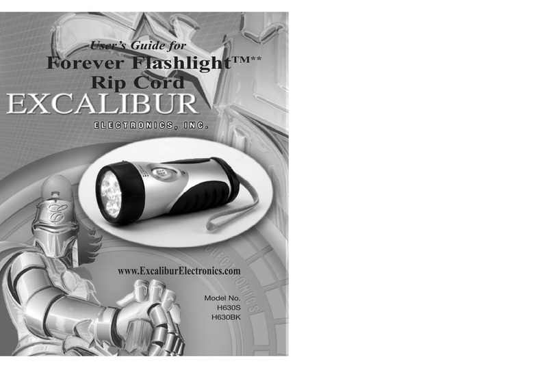 Excalibur Forever Rip Cord H630BK User manual Excalibur Forever Rip Cord H630BK User manual