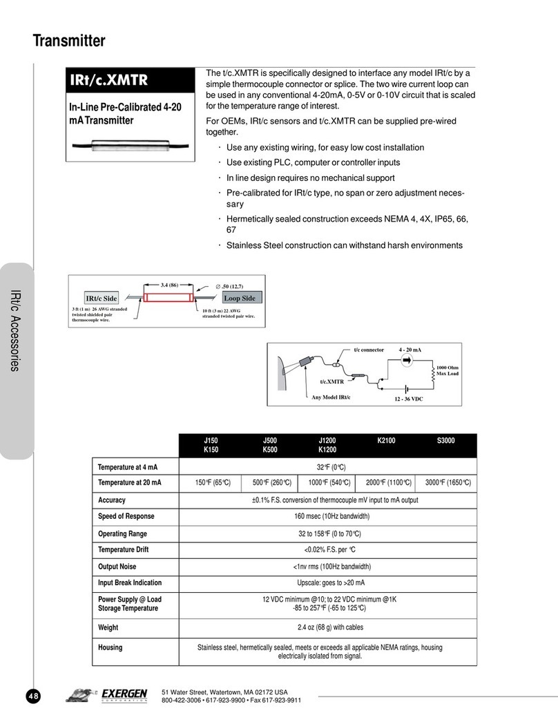 Exergen Transmitter IRt/c.XMTR Specification sheet