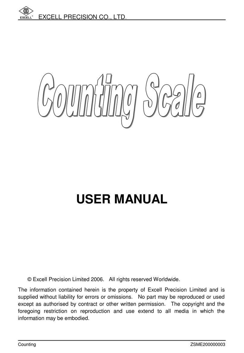 Excell Counting Scale User manual