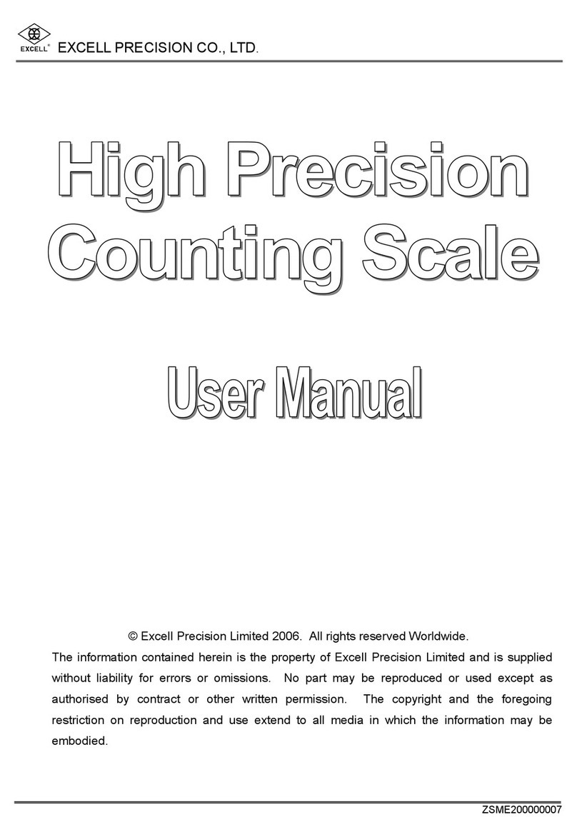 Excell High Precesion Counting Scale User manual